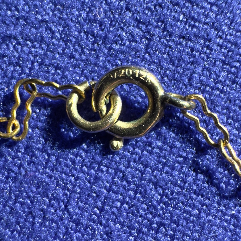 Gold filled jade Naudical Link Necklace - Picture 4 of 5